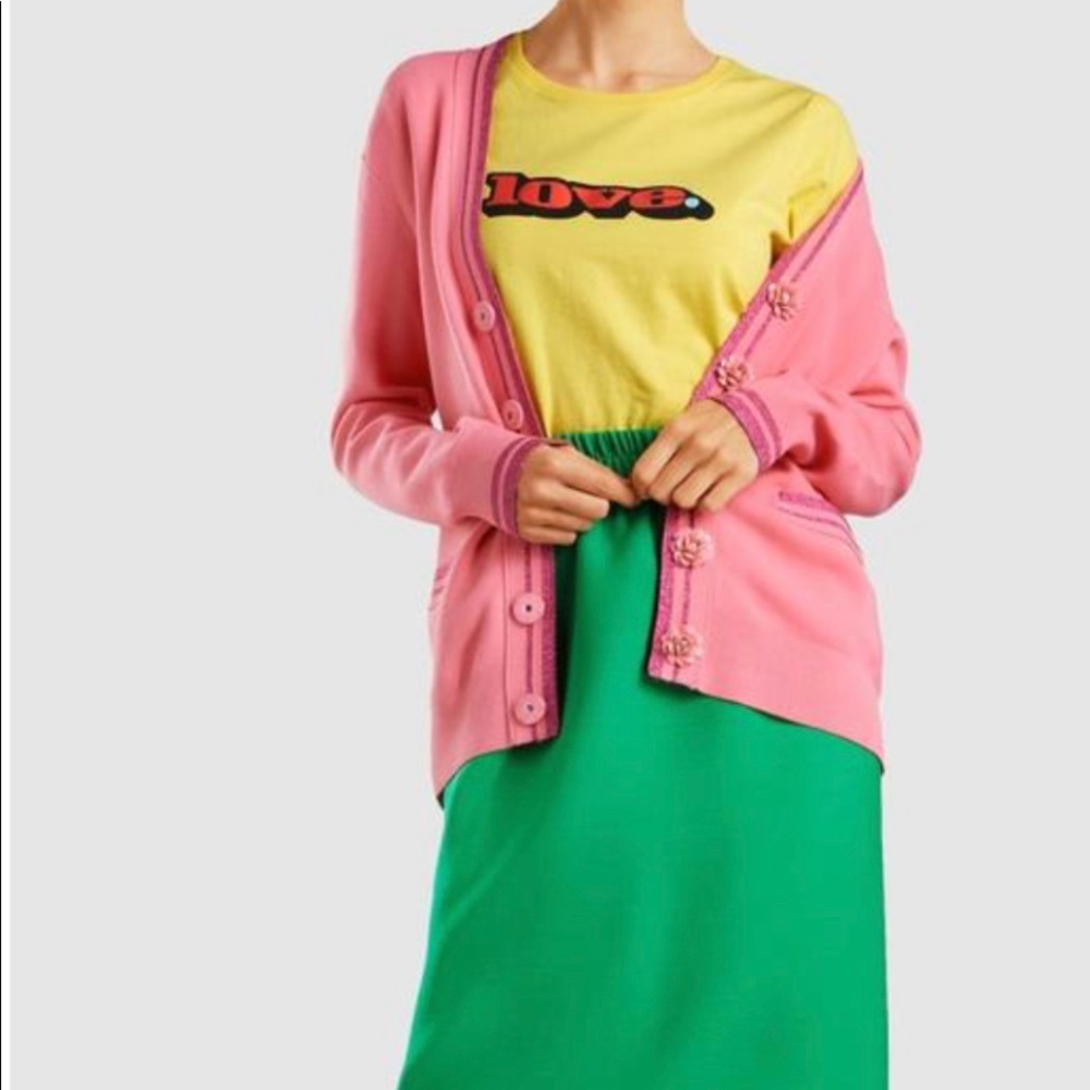 Marc Jacob’s cardigan with flower buttons